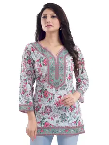 Meher Impex Women Floral Printed A-Line Kurti