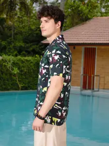 WROGN Men Comfort Slim Fit Printed Casual Shirt