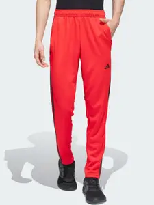 ADIDAS Men Brand Logo Printed Mid Rise Track Pants