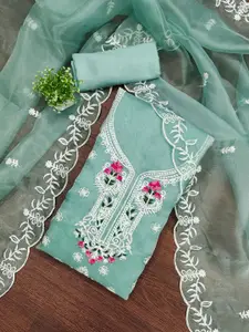 Panzora Embroidered Organza Unstitched Dress Material