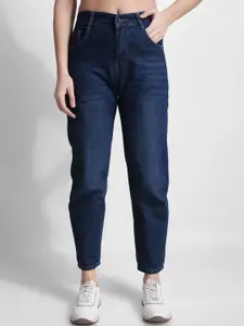 DressBerry Women Mom Fit  Mid-Rise Clean Look  No Fade Stretchable Jeans