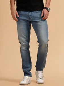 WROGN Men Comfort Slim Fit Mid-Rise Clean Look Heavy Fade Jeans