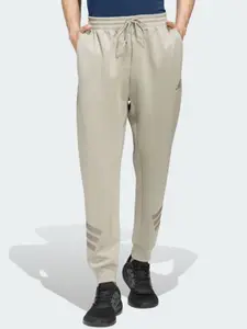 ADIDAS Men Brand Logo Printed Mid Rise Joggers