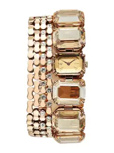 Titan Raga Cocktail Women Embellished Bracelet Style Straps Analogue Watch - 95319WM01