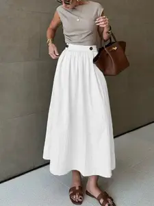 bebe Maxi Flared Skirt