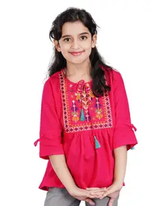 DMP FASHION Girls Ethnic Motifs Print A-Line Regular Top