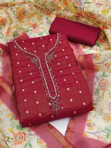 Peachmode Net Unstitched Dress Material