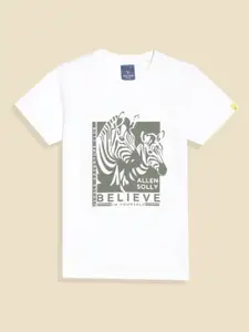 Allen Solly Junior Boys Printed Round Neck Regular Sleeves T-Shirt
