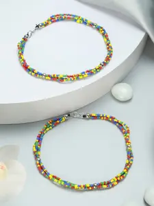 Jazz and Sizzle Gold-Plated Artificial Beads Anklet