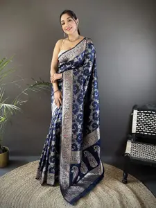 elora Woven Design Zari Silk Blend Banarasi Saree