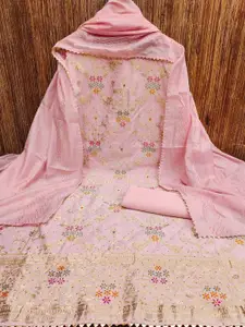 Peachmode Women Floral Woven Unstitched Dress Material