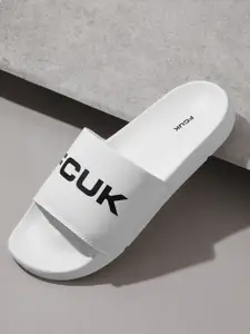 FCUK Men Brand Name Printed Sliders