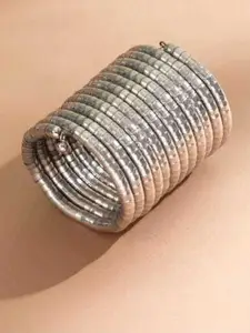 Sangria Silver Spiral Bangle