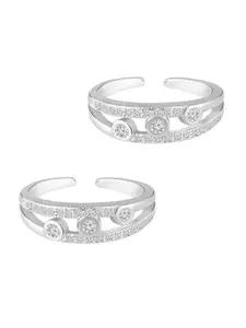 Peora Silver-Plated Toe Rings