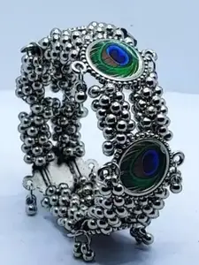 Sangria Oxidised Beaded Bangle