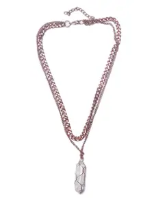 CORSICA Brass Rose Gold-Plated Handcrafted Necklace