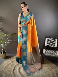 elora Woven Design Silk Blend Banarasi Saree