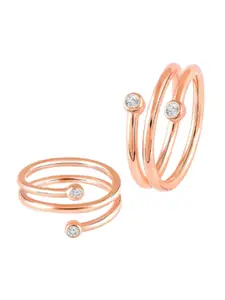 Peora Rose Gold-Plated Toe Rings