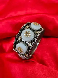 Sangria Oxidized Beaded Bangle