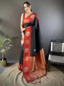 elora Woven Design Silk Blend Banarasi Saree