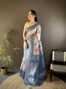 elora Woven Design Zari Silk Blend Banarasi Saree