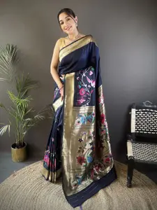 elora Woven Design Zari Silk Blend Paithani Saree