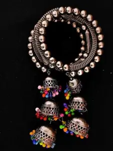 Sangria Oxidised Beaded Bangle