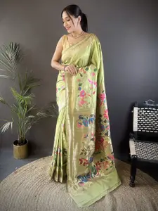 elora Woven Design Zari Silk Blend Paithani Saree