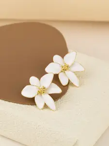 KRENOZ Gold-Plated Floral Shaped Studs