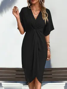 StyleCast Women Bell Sleeve Bodycon Dress