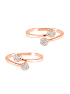 Peora Rose Gold-Plated Toe Rings