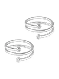 Peora Silver-Plated Toe Rings