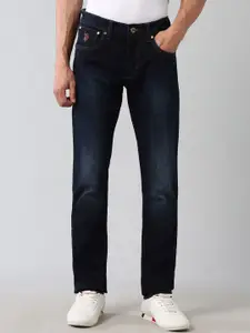 U.S. Polo Assn. Denim Co. Men Slim Fit Mid-Rise Heavy Fade Jeans