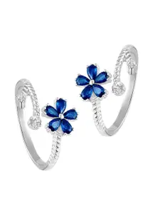 Peora Silver-Plated Toe Rings