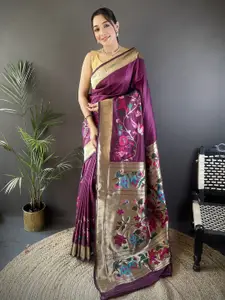 elora Woven Design Zari Silk Blend Paithani Saree