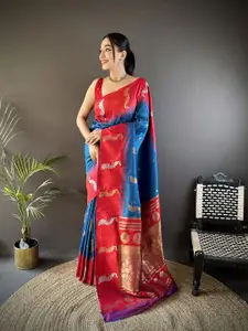 elora Woven Design Silk Blend Banarasi Saree