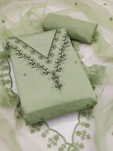 Peachmode Embroidered Viscose Rayon Unstitched Dress Material