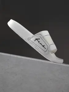 FCUK Men Brand Logo Printed Sliders