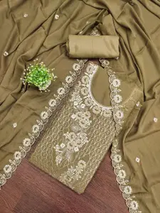 KALINI Embroidered Georgette Unstitched Dress Material