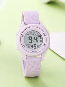 ON TIME OCTUS Women Printed Dial & Straps Reset Time Digital Watch DIGITAL-027 PURPLE