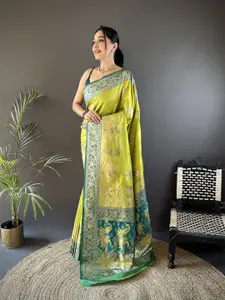 elora Ethnic Motifs Zari Silk Blend Paithani Saree