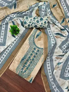 KALINI Geometric Printed Unstitched Dress Material