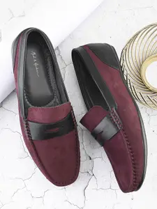 Mast & Harbour Men Suede Solid Padded Mojaris