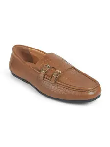 Tresmode Crot Tan Men's Leather Double Monk Shoes