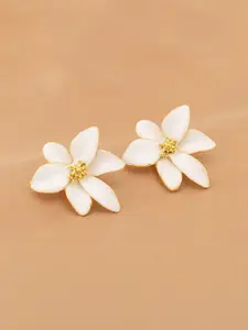 KRENOZ Gold-Plated Floral Shaped Studs