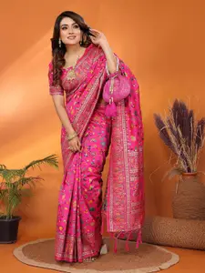 elora Woven Design Silk Blend Saree