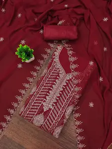 KALINI Geometric Embroidered Unstitched Dress Material