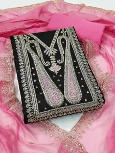 Peachmode Women Embroidered Unstitched Dress Material