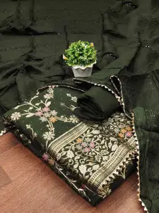 Peachmode Banarasi Silk Unstitched Dress Material