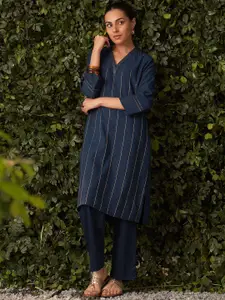Lakshita Striped Cotton Straight Kurta